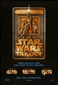 4w0998 STAR WARS TRILOGY style F 1sh 1997 George Lucas, Empire Strikes Back, Return of the Jedi!