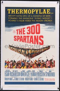 4x0013 300 SPARTANS linen 1sh 1962 Richard Egan in Ancient Greece, The mighty battle of Thermopylae!