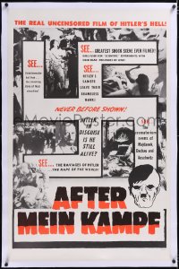 4x0026 AFTER MEIN KAMPF linen 1sh 1961 the real uncensored film of Hitler's Hell, wild montage!