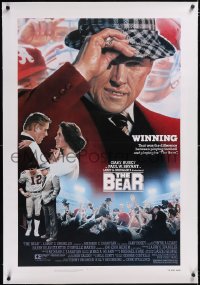 4x0066 BEAR linen 1sh 1984 Gary Busey as legendary Alabama football coach Bear Bryant, Drew art!