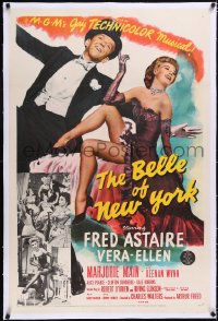 4x0081 BELLE OF NEW YORK linen 1sh 1952 great image of Fred Astaire & sexy Vera-Ellen dancing!