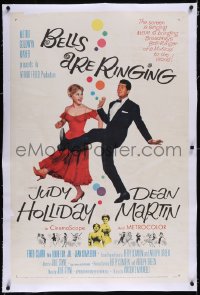 4x0083 BELLS ARE RINGING linen 1sh 1960 great image of Judy Holliday & Dean Martin dancing!