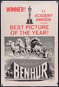 4x0084 BEN-HUR linen day-glo awards 1sh 1960 Charlton Heston, William Wyler classic, ultra rare!