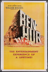 4x0086 BEN-HUR linen teaser 1sh 1960 William Wyler classic epic, cool Joseph Smith art, ultra rare!