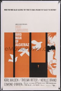 4x0096 BIRDMAN OF ALCATRAZ linen 1sh 1962 Burt Lancaster in John Frankenheimer's prison classic!