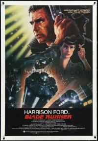 4x0105 BLADE RUNNER linen int'l 1sh 1982 Ridley Scott sci-fi classic, art of Harrison Ford by Alvin!
