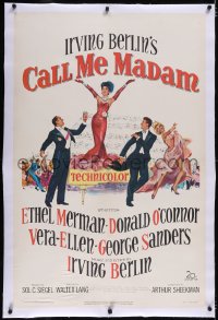 4x0136 CALL ME MADAM linen 1sh 1953 Ethel Merman, Donald O'Connor & Vera-Ellen, Irving Berlin songs!