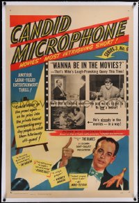 4x0139 CANDID MICROPHONE linen series 3 no 6 1sh 1950 Allan Funt, TV's Candid Camera creator, rare!