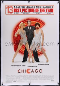 4x0149 CHICAGO linen switch style 1sh 2002 sexy Renee Zellweger, Catherine Zeta-Jones & Richard Gere!