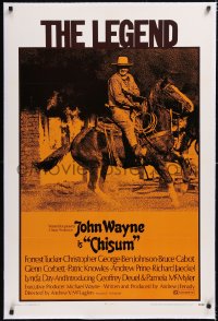 4x0152 CHISUM linen 1sh 1970 BIG John Wayne, the legend, the hero, the man, the winner, the western!