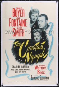 4x0166 CONSTANT NYMPH linen 1sh 1943 Joan Fontaine, Charles Boyer & Alexis Smith in love triangle!