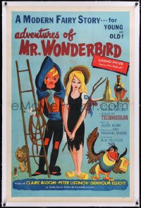 4x0187 CURIOUS ADVENTURES OF MR. WONDERBIRD linen 1sh R1950s modern fairy story for young & old!