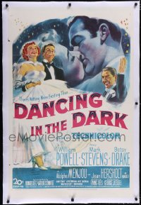 4x0196 DANCING IN THE DARK linen 1sh 1949 William Powell, Betsy Drake, Mark Stevens, wonderful art!