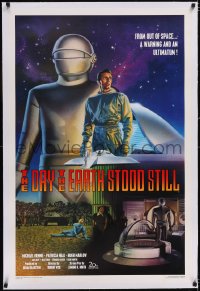 4x0203 DAY THE EARTH STOOD STILL linen Kilian 1sh R1994 great different art by Robert Rodriguez!