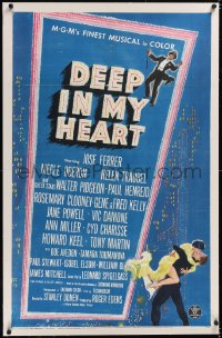 4x0211 DEEP IN MY HEART linen 1sh 1954 MGM's finest all-star musical with 13 top MGM stars!