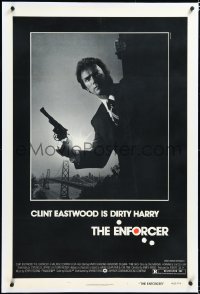 4x0244 ENFORCER linen 1sh 1976 classic image of Clint Eastwood as Dirty Harry holding .44 magnum!