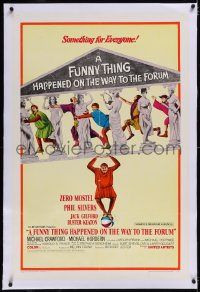 4x0283 FUNNY THING HAPPENED ON THE WAY TO THE FORUM linen 1sh 1966 wacky image of Zero Mostel!