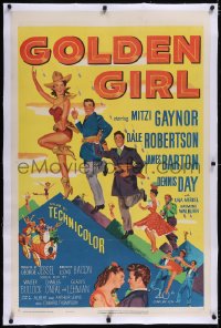 4x0311 GOLDEN GIRL linen 1sh 1951 art of sexy Mitzi Gaynor, Dale Robertson & Dennis Day!