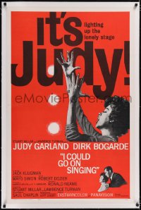 4x0365 I COULD GO ON SINGING linen 1sh 1963 artwork of Judy Garland performing & with Dirk Bogarde!