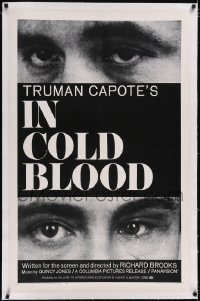 4x0376 IN COLD BLOOD linen 1sh 1968 Richard Brooks, Robert Blake, Scott Wilson, Truman Capote!