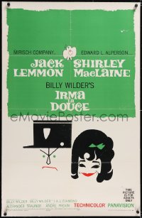 4x0384 IRMA LA DOUCE linen style B 1sh 1963 Billy Wilder, art of Shirley MacLaine & Jack Lemmon!