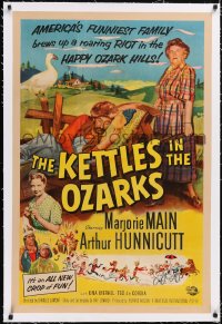 4x0410 KETTLES IN THE OZARKS linen 1sh 1956 Marjorie Main as Ma brews up a roaring riot in the hills!