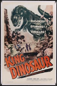 4x0415 KING DINOSAUR linen 1sh 1955 cool dinosaur image, mightiest prehistoric monster of all!