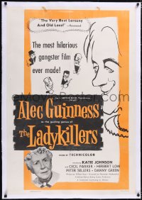 4x0435 LADYKILLERS linen 1sh 1956 art of Alec Guinness & gangsters + Katie Johnson, Ealing classic!