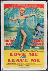 4x0461 LOVE ME OR LEAVE ME linen 1sh 1955 full-length sexy Doris Day as Ruth Etting, James Cagney!