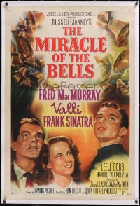 4x0505 MIRACLE OF THE BELLS linen 1sh 1948 art of Frank Sinatra, Alida Valli & Fred MacMurray!