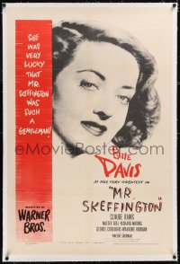 4x0523 MR. SKEFFINGTON linen 1sh 1944 Bette Davis, a woman is beautiful only when she is loved!