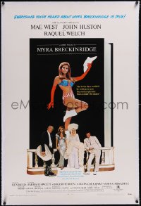 4x0536 MYRA BRECKINRIDGE linen 1sh 1970 John Huston, Mae West & sexy Raquel Welch in patriotic outfit!