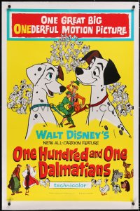 4x0563 ONE HUNDRED & ONE DALMATIANS linen 1sh 1961 most classic Walt Disney canine family cartoon!
