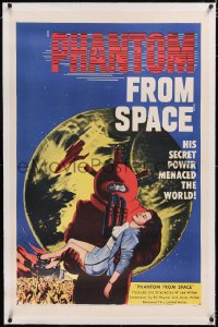 4x0583 PHANTOM FROM SPACE linen 1sh 1953 strange alien visitor, his power menaced the world!