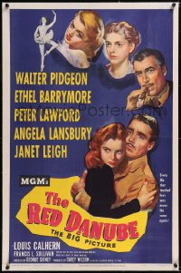 4x0628 RED DANUBE linen 1sh 1949 Janet Leigh, Angela Lansbury, Ethel Barrymore, Pidgeon, Lawford!