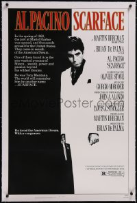 4x0668 SCARFACE linen 1sh 1983 Al Pacino as Tony Montana, Brian De Palma, Oliver Stone classic!