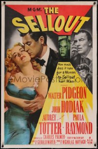 4x0676 SELLOUT signed linen 1sh 1952 by Audrey Totter, great image with Walter Pidgeon & co-stars!