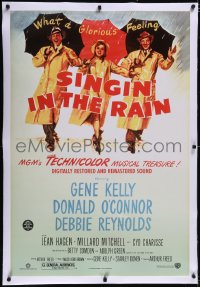 4x0696 SINGIN' IN THE RAIN linen 1sh R2000 Gene Kelly, Donald O'Connor, Debbie Reynolds, classic!