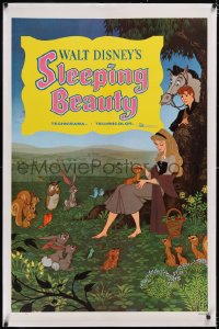 4x0701 SLEEPING BEAUTY linen style B 1sh 1959 Walt Disney cartoon fairy tale fantasy classic!