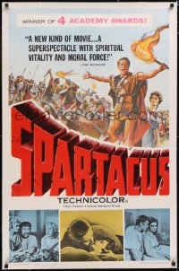 4x0718 SPARTACUS linen awards 1sh 1961 classic Stanley Kubrick & Kirk Douglas, winner of 4 Oscars!