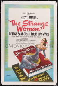 4x0740 STRANGE WOMAN linen 1sh 1946 directed by Edgar Ulmer, art of Hedy Lamarr, Ben Ames Williams!