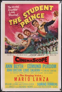 4x0746 STUDENT PRINCE linen 1sh 1954 art of pretty Ann Blyth & Edmund Purdom, romantic musical!