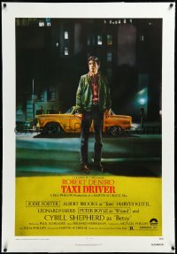 4x0768 TAXI DRIVER linen 1sh 1976 classic Peellaert art of Robert De Niro, directed by Martin Scorsese!