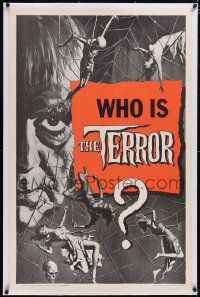 4x0775 TERROR linen style B teaser 1sh 1963 Boris Karloff & sexy girls in web by Reynold Brown!