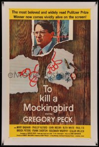 4x0803 TO KILL A MOCKINGBIRD linen 1sh 1963 Gregory Peck classic, from Harper Lee's famous novel!
