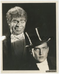 4y1166 DR. JEKYLL & MR. HYDE 8x10.25 still 1931 Fredric March in full monster make-up & as himself!