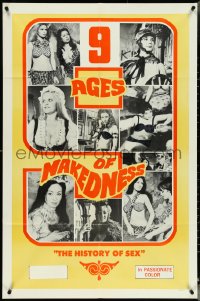 4y0687 9 AGES OF NAKEDNESS 1sh 1970 Harrison Marks directs & stars, Max Bacon, Bond, sexy images!