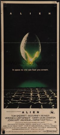 4y0357 ALIEN Aust daybill 1979 Ridley Scott outer space sci-fi monster classic, cool egg image