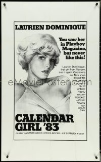4y0732 CALENDAR GIRL '83 25x41 1sh 1983 sexy art of Playboy Playmate Laurien Dominique, ultra rare!