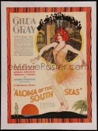 4y0033 ALOMA OF THE SOUTH SEAS campaign book page 1926 different art of shimmy dancer Gilda Gray!